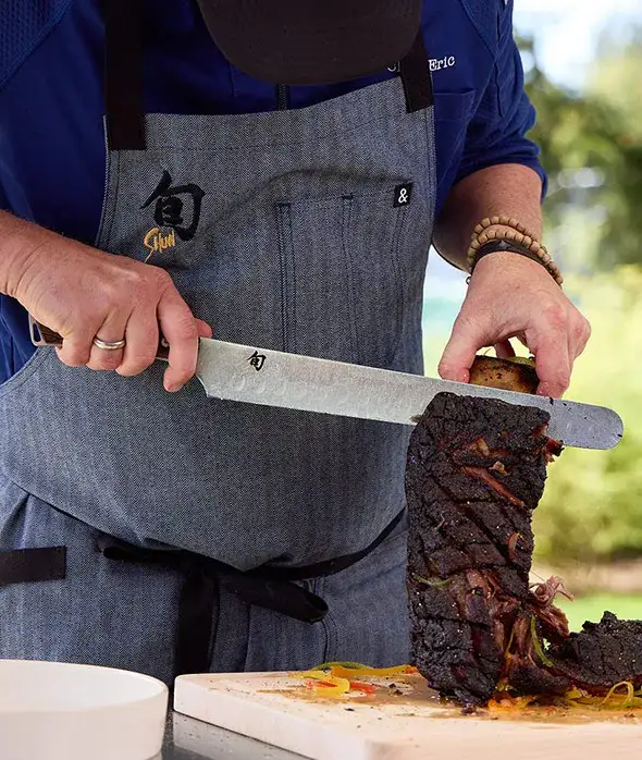 Shop the Kanso 12-inch Hollow Ground Brisket Knife.