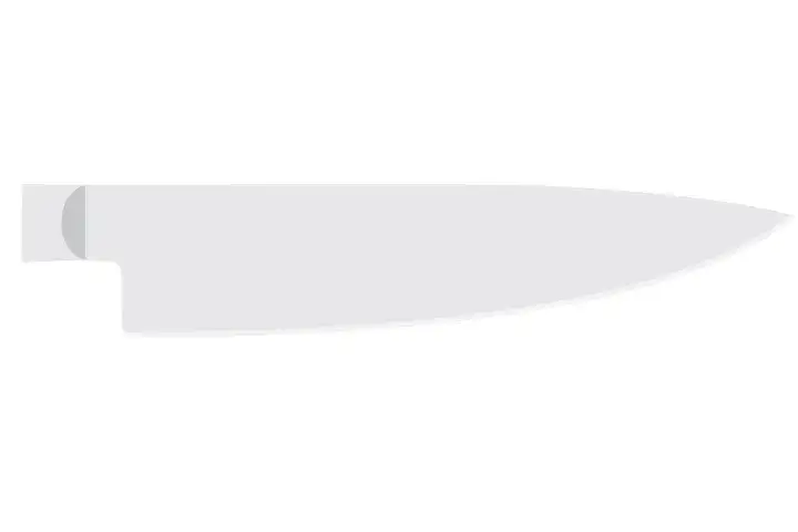 Chef’s knife blade. Described under heading Chef’s knife.