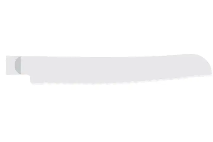 Bread knife blade. Described under heading Bread knife.