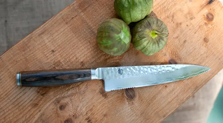 Click to shop the Shun Premier Serrated Utility Knife.