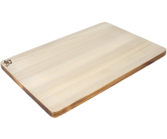 Large Hinoki Board with Urushi edge angle view