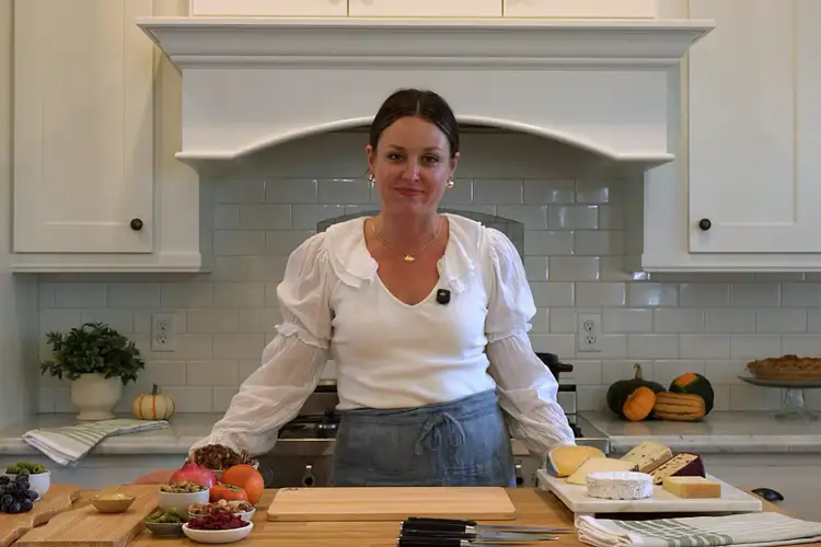 Andrea Slonecker prepares an exqusite cheeseboard for the holiday season.